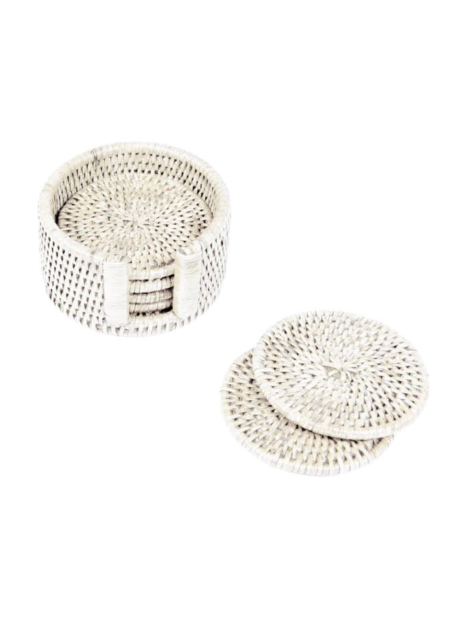 rotan onderzetters rond - productfoto voorkant