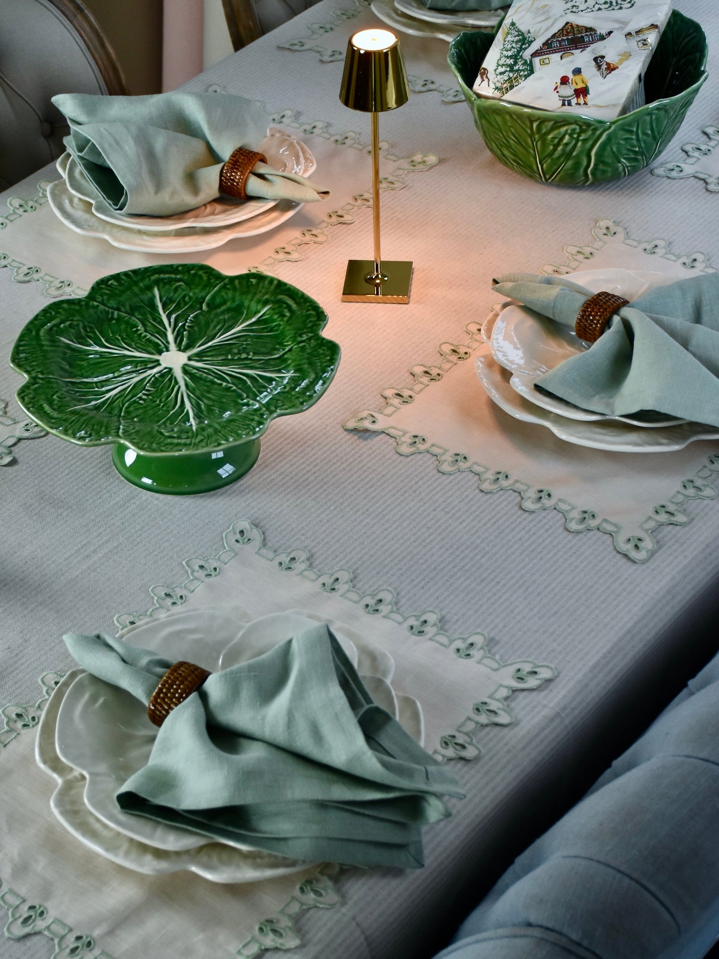 Blauwe servetten - Sfeer foto 2