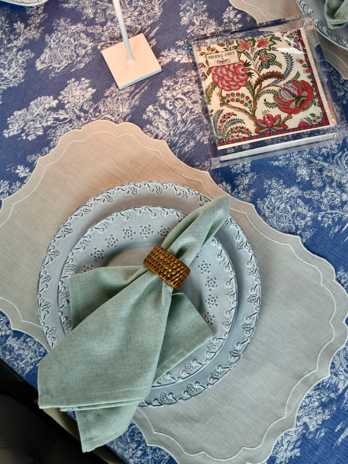 Groene servet - close up