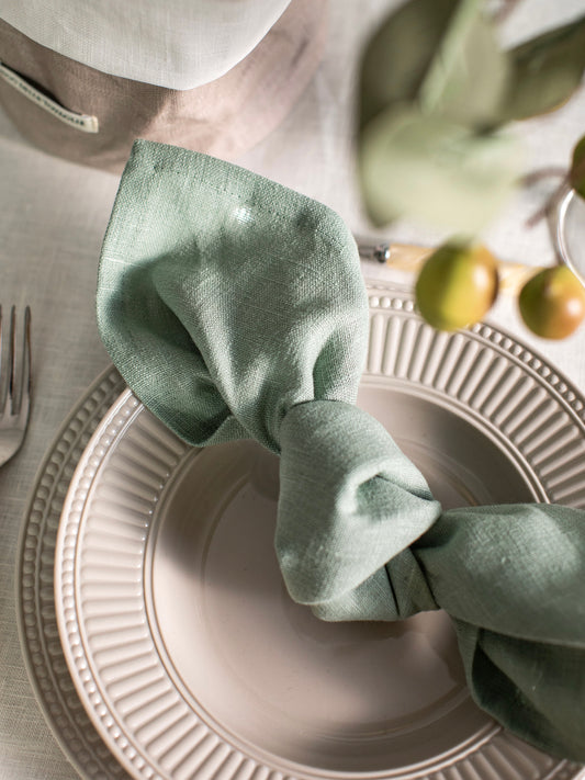 Blauwe servetten - Sfeer foto