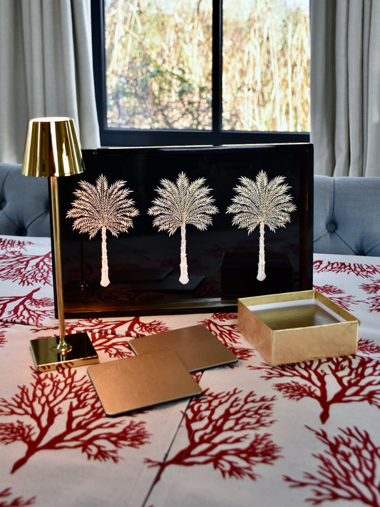 Onderzetters goud - sfeerfoto