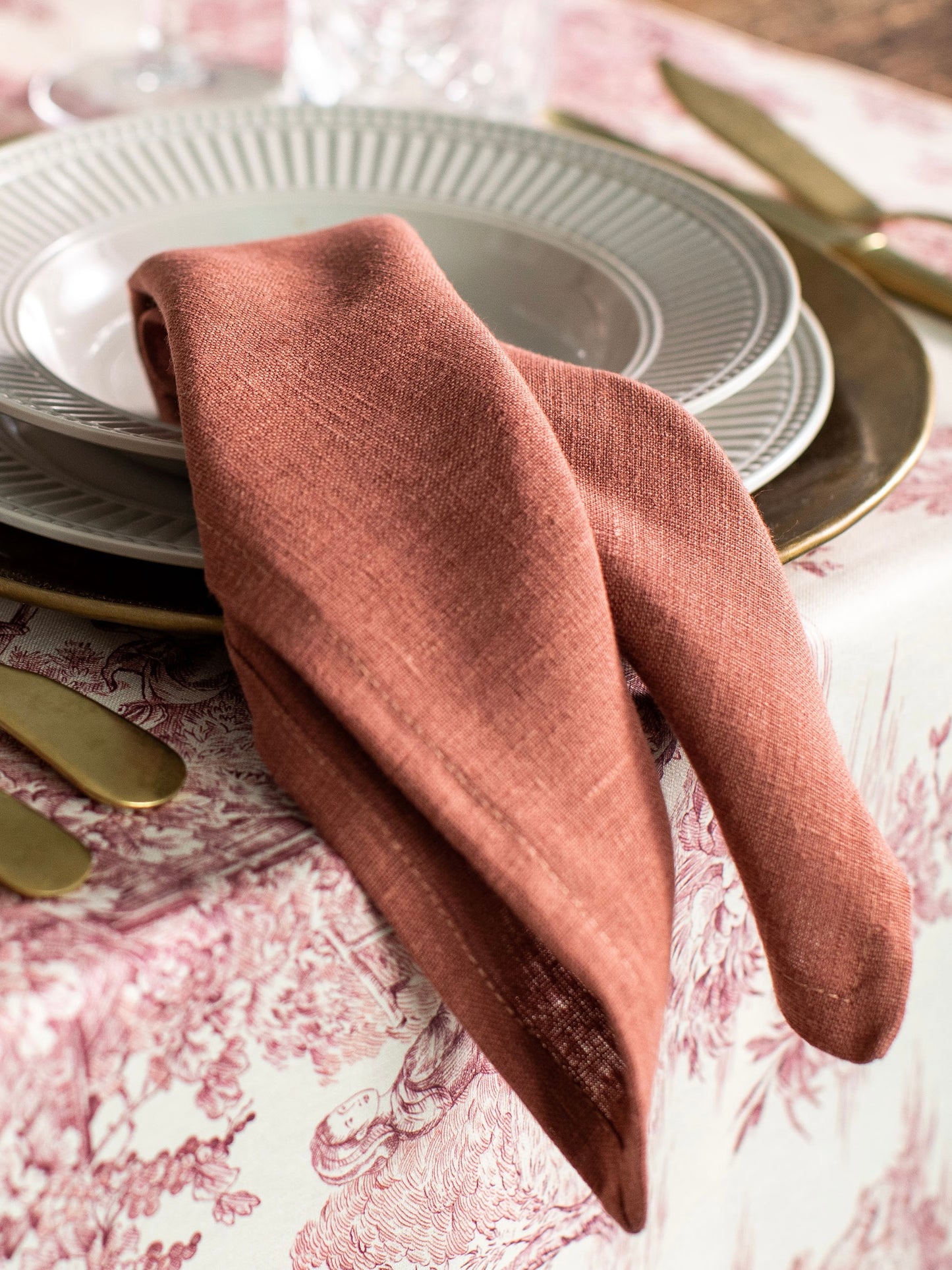 Terracotta servetten - Sfeer foto